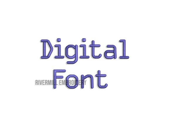1 Inch Digital Style Embroidery Font Review