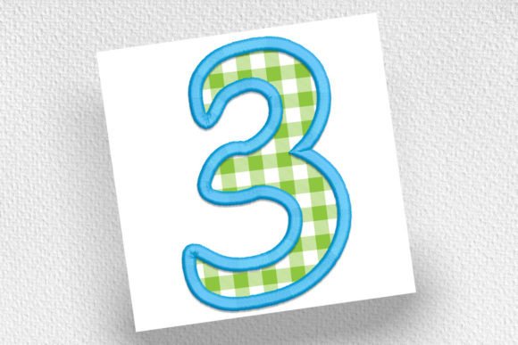 Applique Number 3: A Seller's Perspective on a Creative Fabrica Design