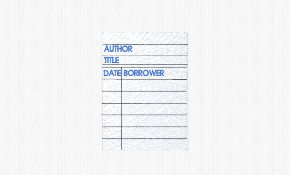 Library Checkout Card Embroidery Review