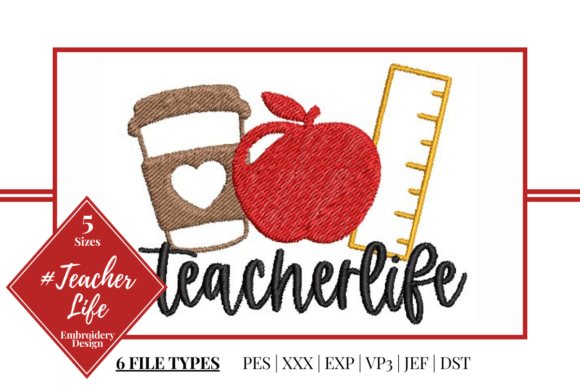 Teacher Life Embroidery Design Review